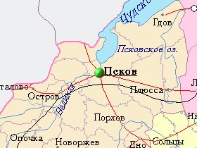 Карта Псковской области. Фото с сайта mojgorod.ru (с)