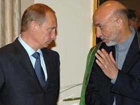 Владимир Путин и президент Афганистана Хамид Карзай. Фото с сайта afghanistan.ru (с)