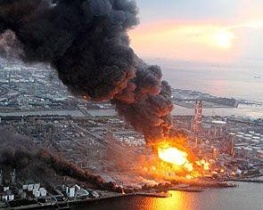 Пожар на АЭС "Фукусима-1" в Японии. Фото: gazeta.ua