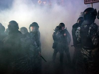 "Беркут" во время протестной акции. Фото: rusplt.ru