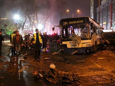Взрыв в Анкаре. Фото: cbw.ge