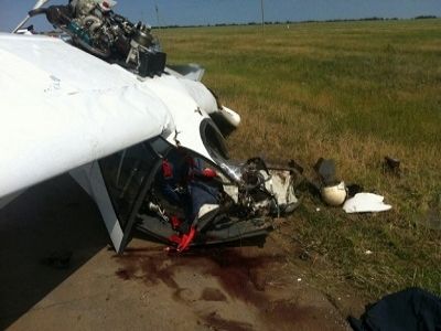 Легкомоторный самолет упал в Истринское водохранилище в Подмосковье