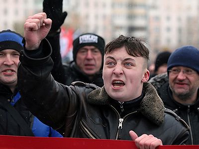 В Москве шествие националистов завершилось митингом