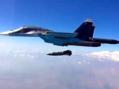 Су-34 с бомбой КАБ-1500ЛГ. Скриншот видео