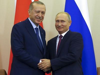 Путин напомнил Эрдогану о переходе на частичный расчёт за газ в рублях